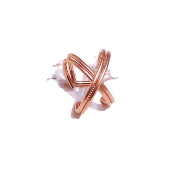 Double Criss Cross Helix Ear Cuff Clip On Earring - Picture 2 of 5